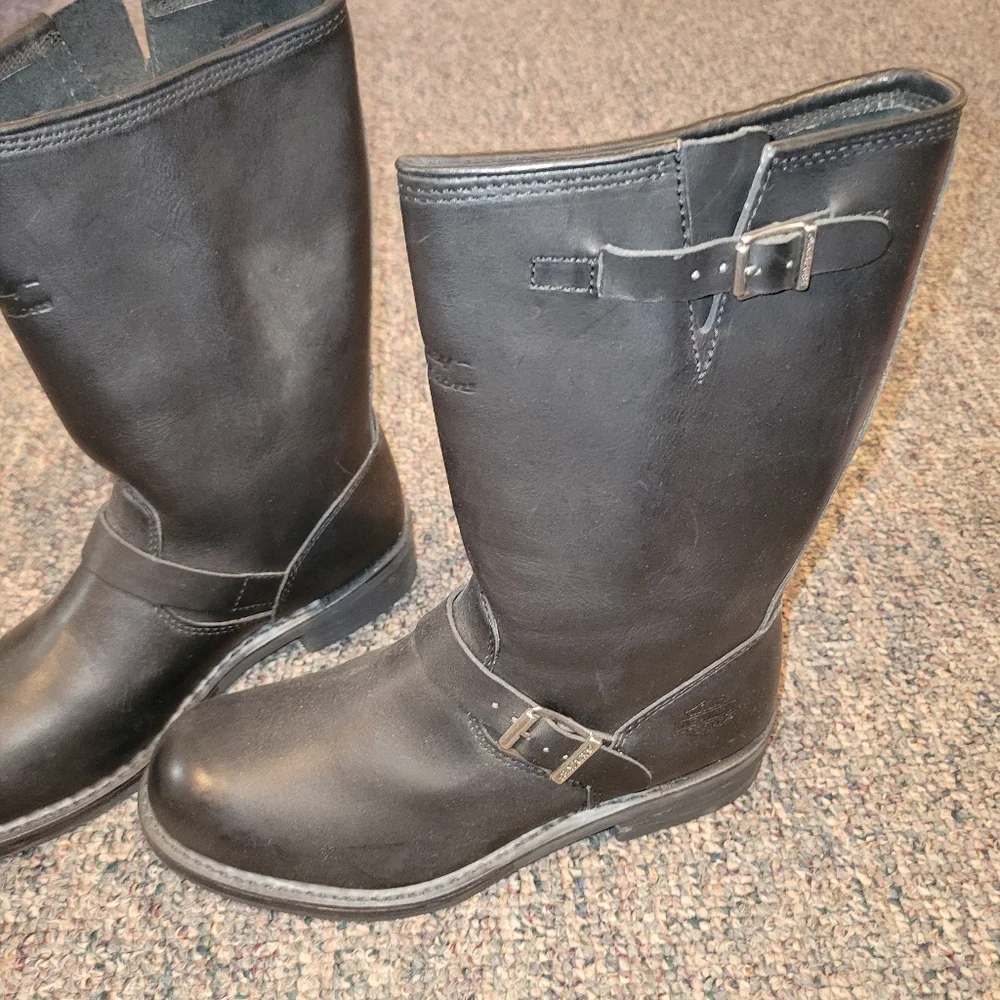 Harley-Davidson Black Leather Engineer Boots